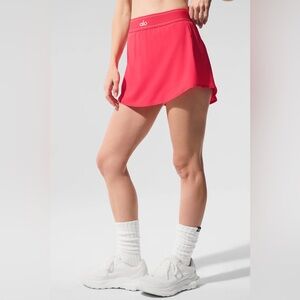 NWT ALO Yoga Match Point Skirt Candy Red Size XS